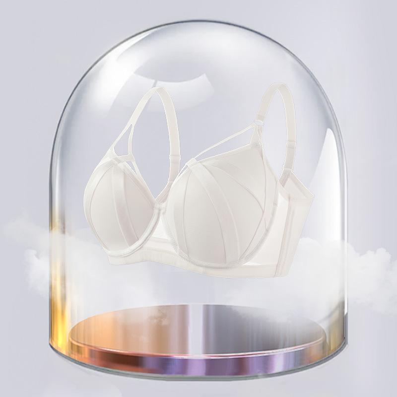 

Large size underwear, women s fat mm, large breasts show small and large, gather and close secondary breasts, anti-sagging adjustment type, thin bra 100F