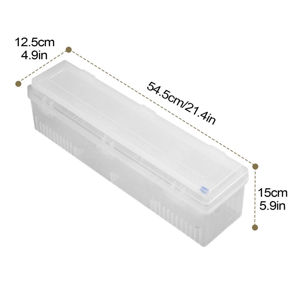 Sliding plastic wrap cutter with sliding cutter reusable plastic wrap dispenser for home kitchen cafe gadgets