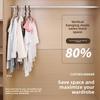 6PCS New Sturdy Space Saving Hangers 5-hole Design Multifunctional Closet Organizers Windproof Plastic Hanger Wardrobe