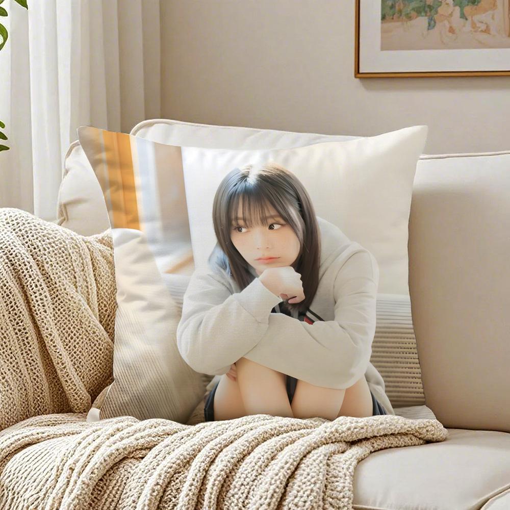 Idol Kpop QWER SSiyeon Cushion Cover Pillowcase Antidustmite living Room Sofa Decor Cushion Room