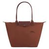 Schultertasche Le Pliage Green 31 langer Henkel Druckknopf Reißverschluss Canvas und Rindsleder Knödel tragbar große Größe Damen 1899919504