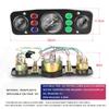 Tractors Universal/Long Water Temp Gauge Fuel Level Meter Tachometer 3 In 1 Kit Instrument Panel Complete For 12V Vehicle Meter