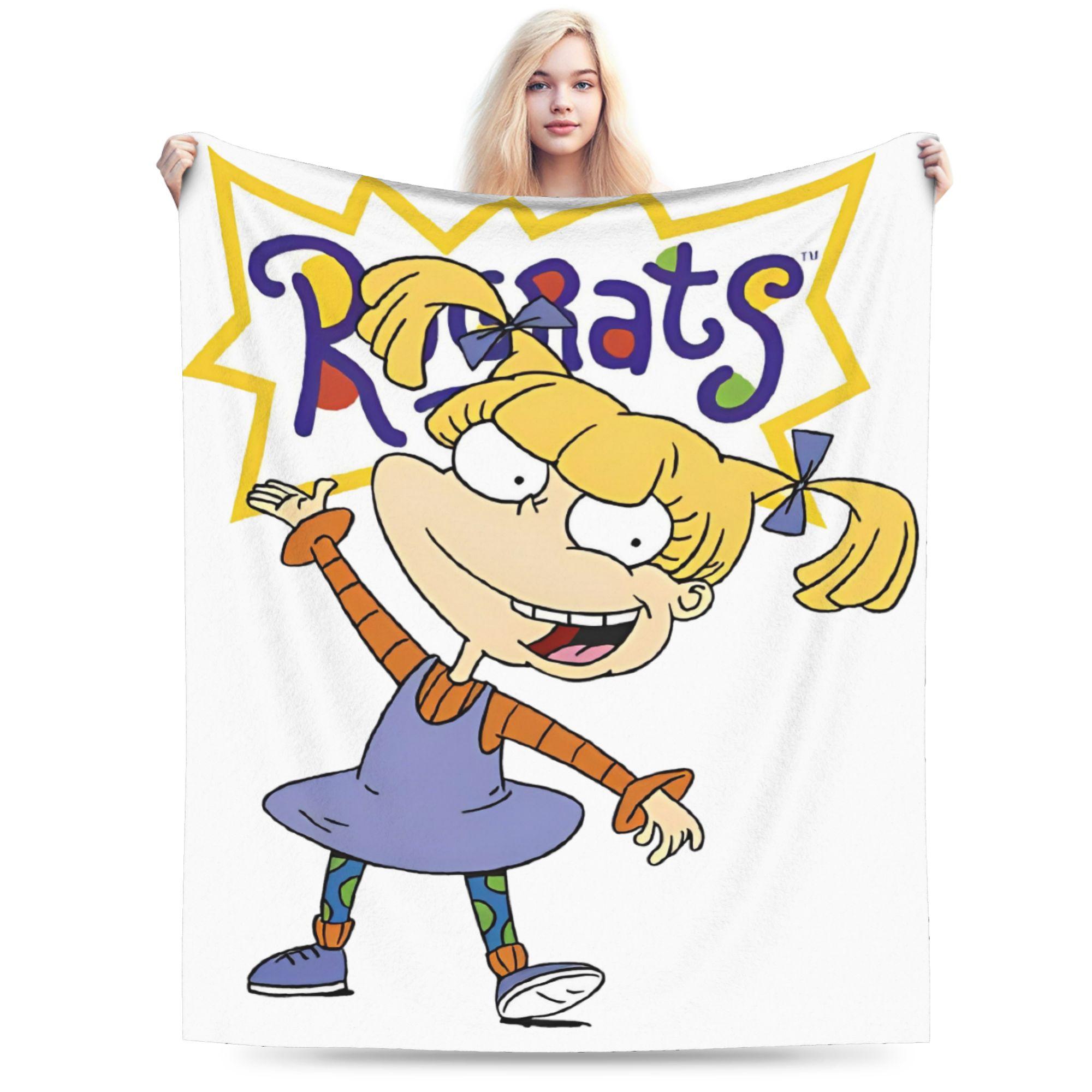 

Stylish rugrat cartoon anime Blanket Super Soft Fleece Relax Throw Blankets Machine Washable 30x40in