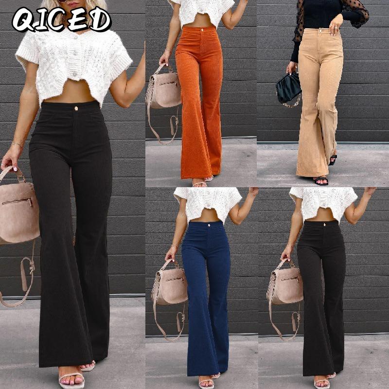 BITCED Women's Fashion Casual Solid Color Print Pants & Capris