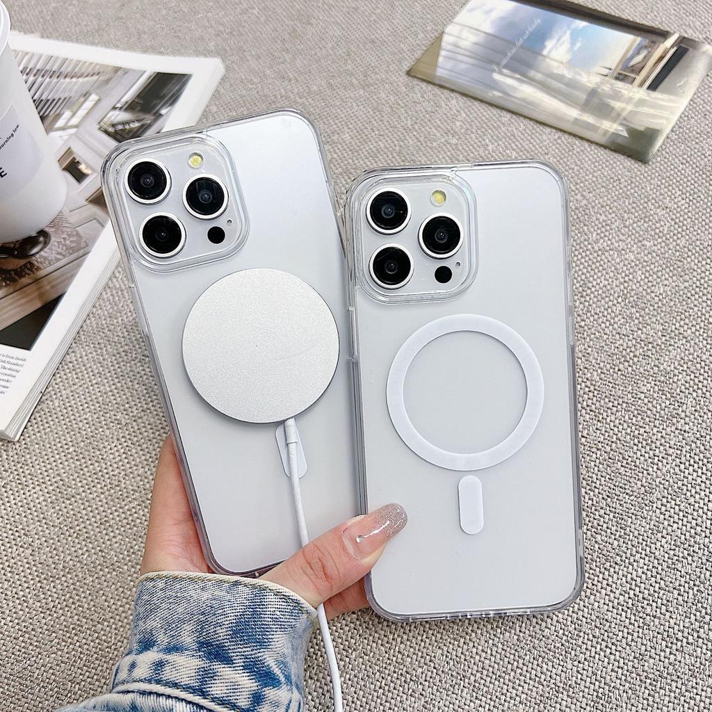 Applicable to iPhone11promax matte transparent mobile phone case Apple 11 magnetic wireless charging acrylic protective case