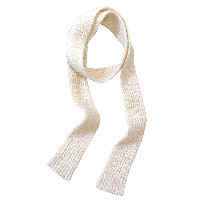 New slender strip knitted scarf, neck care and warmth in autumn and winter, multi-functional outdoor cycling, cold-proof, soft and skin-friendly scarf