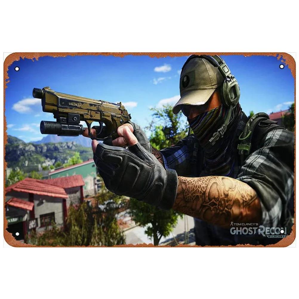 Klassische Videospiel-Deko: Vintage-Metallschilder mit Red Dead Redemption-Motiven, lustige Poster, Wanddekoration für Bar, Pub, Männerhöhle