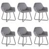 Day and Night - Day and Night Dining Chairs 6 Units Gray Velvet