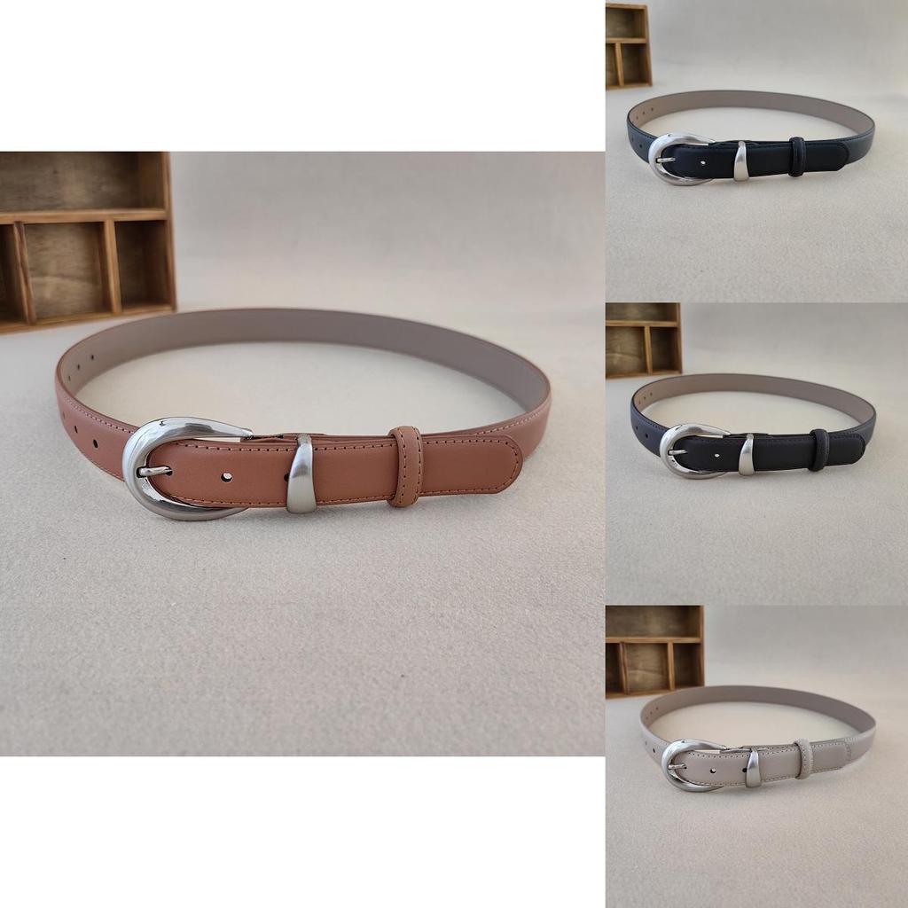 Minimalist Womens Leather Belt With Handcrafted Finish For Office Outfits
