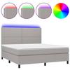 VidaXL Sommier à Lattes de Lit avec Matelas et LED, Lit Rembourré, Lit Double, Lit Adulte de Chambre à Coucher Intérieur, 3134813