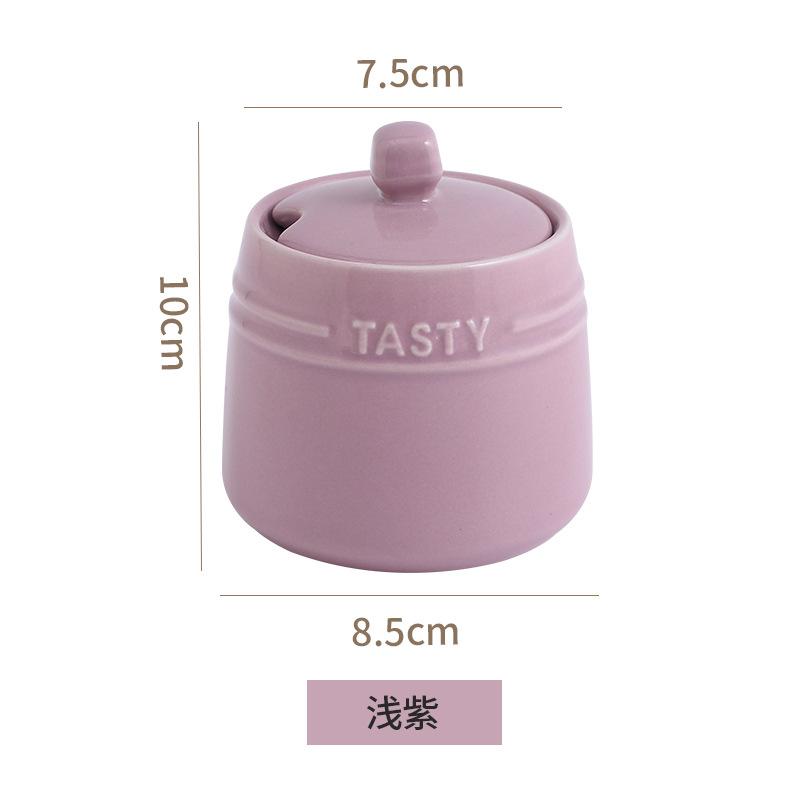 

Nordic Colorful Ceramic Spice Jar Creative Gradient Kitchen Condiment Container for Salt Sugar Seasoning