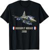 Francja Wojskowy Myśliwiec Dassault Mirage 2000D Unisex Koszulka Krótki Rękaw Codzienna 100% Bawełna Koszulka