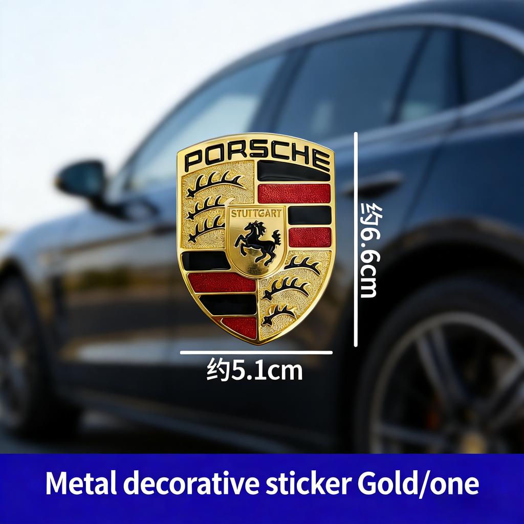 WIRP3 Car Front Hood Replacement Badge Modification Accessory For Porsche Cayenne Panamera Macan 911 Taycan Boxster Cayman 918 Pajun