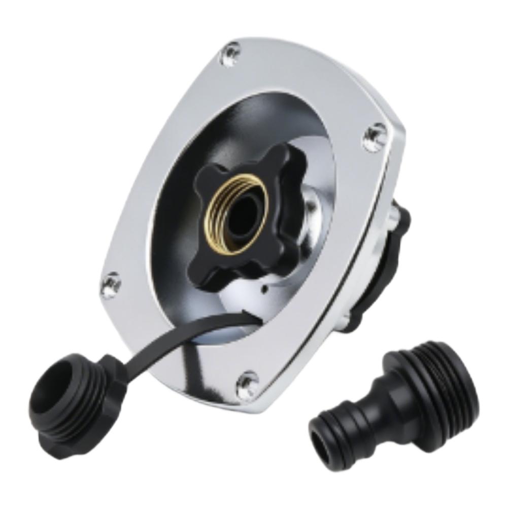 RV City Water Fill Inlet Water Fill Inlet Built In Check Valve For Boat Gravity Water Inlet Fill Dish Marine Caravans Accessorie