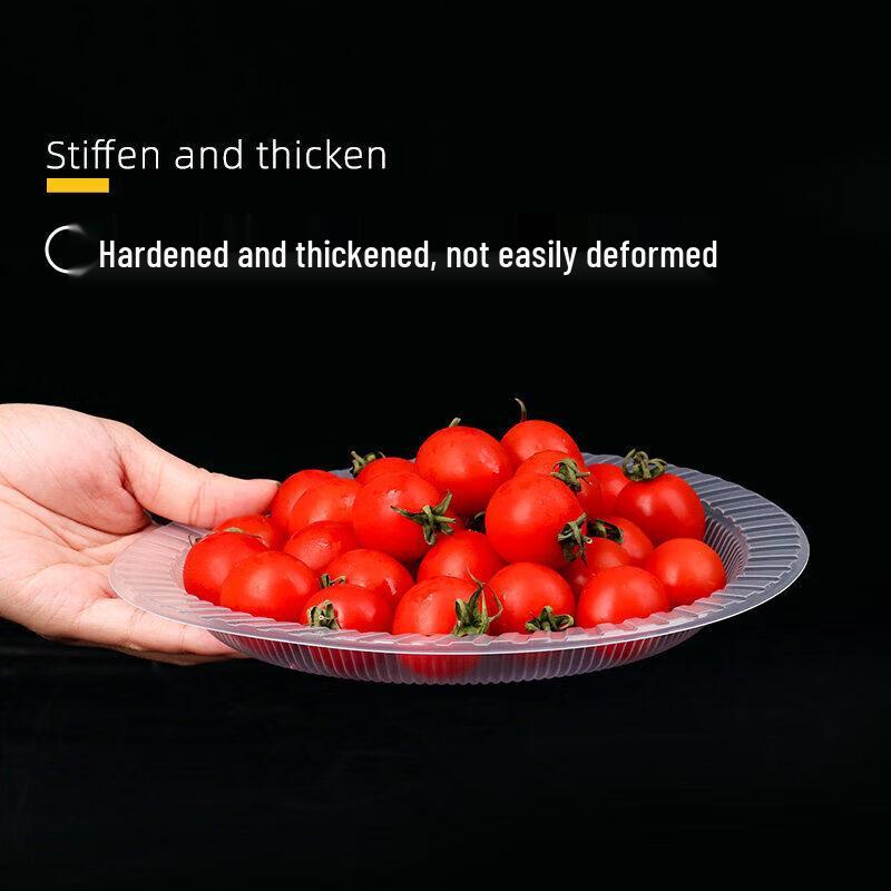 Transparent Disposable Round Plastic Plates