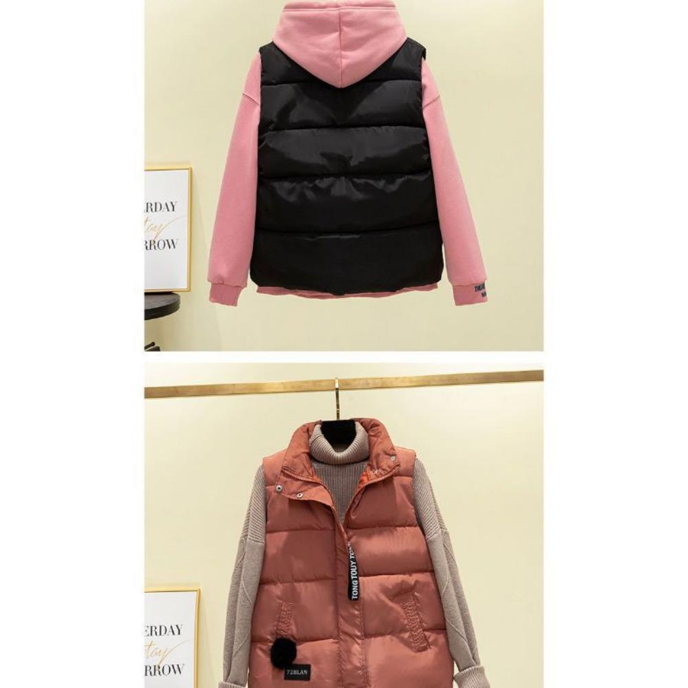 Neue Baumwollweste Damen Frühling und Herbst Koreanische Ausgabe Daunen Baumwolljacke Weste Mantel