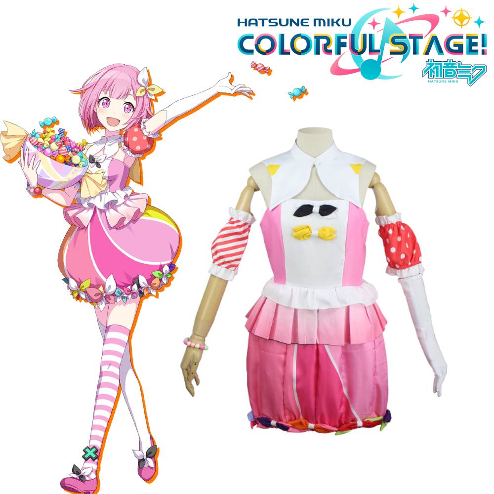 Colorful Sekai Project Stage Ootori Emu Cosplay Miku Performance Dress Costume