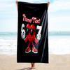 1PC Custom Name Heart Sunglasses Numbers Beach Towel Highly Absorbent And Sand-Resistant Towel for Swimming, Pool, Yoga, And Travel Lightweight