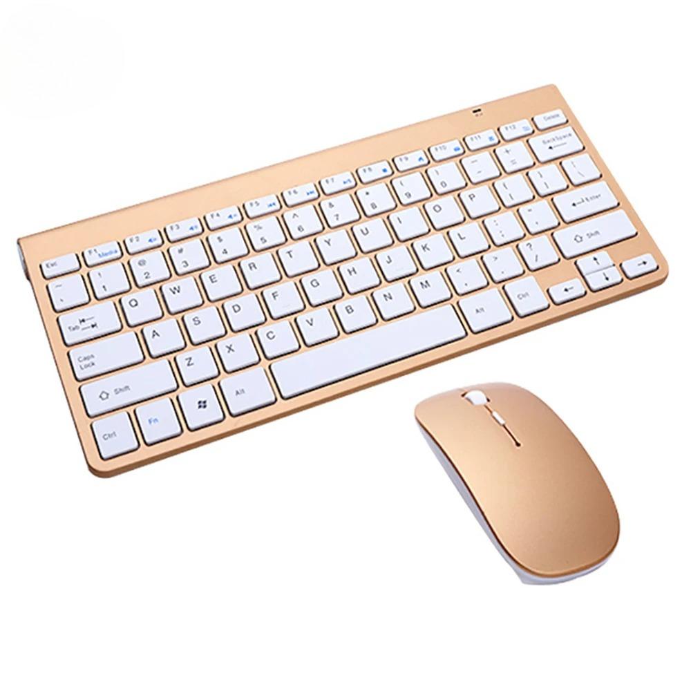 Tastiera e mouse wireless 2.4G Protable Mini tastiera e mouse Combo set per notebook laptop Mac desktop PC computer Smart TV PS4