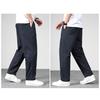 Pantalon pour homme, coupe droite, ample, multi-poches, couleur unie, taille moyenne, fin, décontracté, lisse, doux, respirant, été, automne
