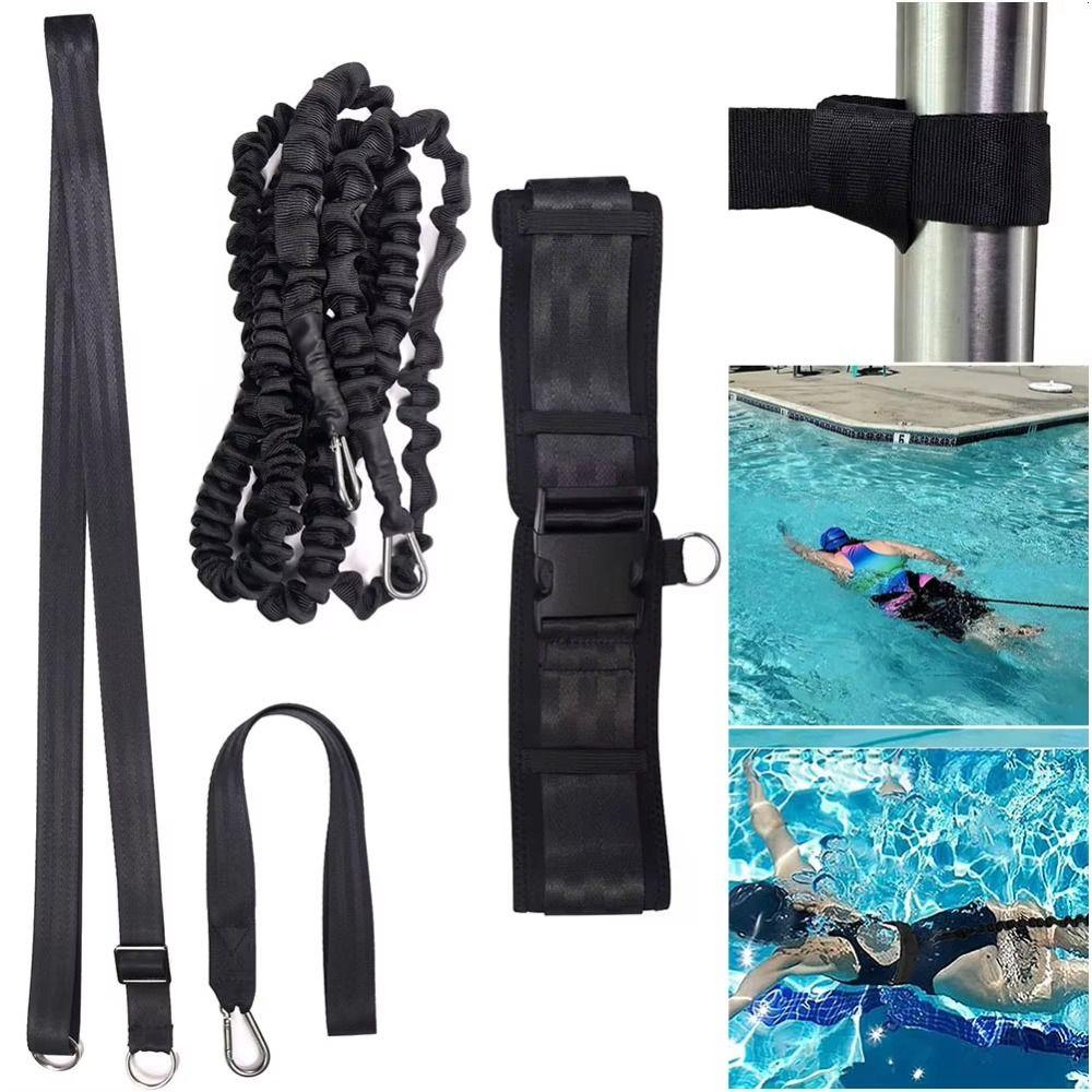 Resistance Bands Swim Resistance Belt Stationary Swimming Pool Swim Trainer  Sports Equipment