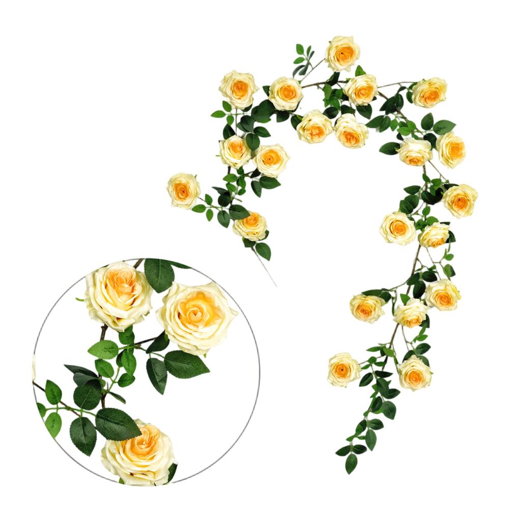 Guirnalda de Flores Artificiales de 1.8m, Guirnalda de Flores Falsas, Flor de Plástico, Cubre Tubos, Decoración de Balcón