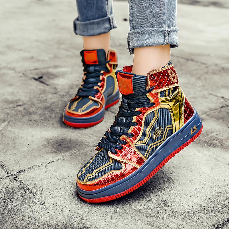 2024 Superstar Fashion High top Men's Shoes Couple Red Sneakers Mirror Luxury Designer Skateboard Shoes Men Vulcanized Sneakers