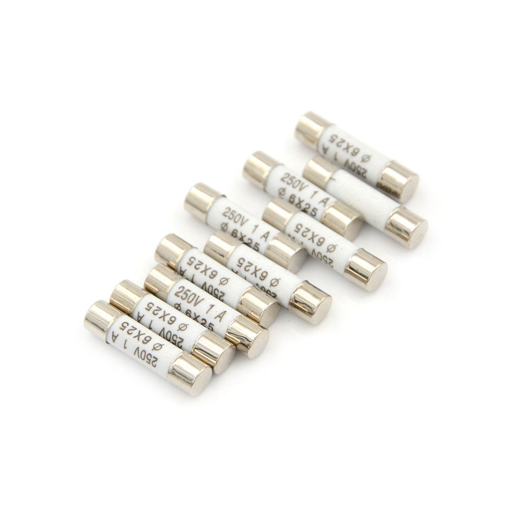 10 шт./лот 6*25 мм 250 в 1A керамический предохранитель 6x25 мм быстродействующи