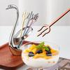 Fruit Fork Anti-rust Reused Easy To Clean Good-looking Elegant Picking Multicolor Stainless Steel Metal Dessert Fork Kitchen Tools