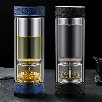 Te- och vattenseparation Dubbellager tekopp Gåva Business Men High-Grade Water Cup