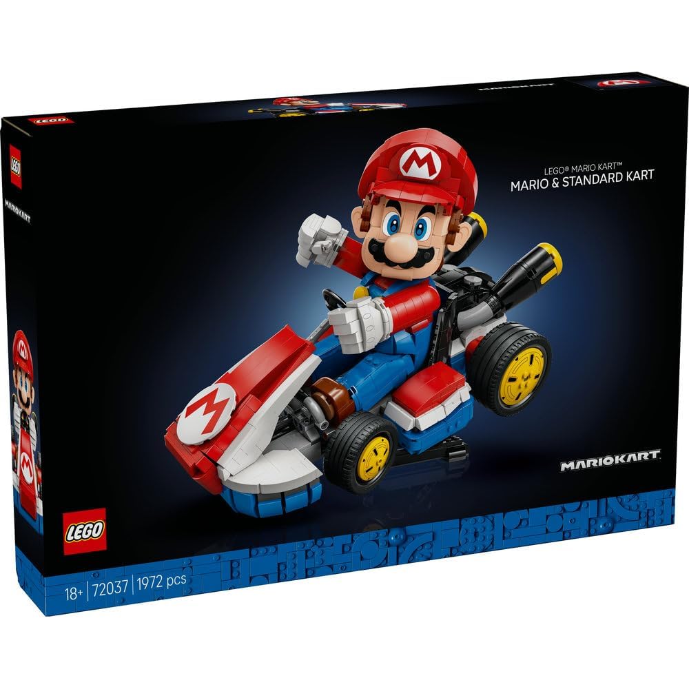 LEGO Super Mario Mario Kart Toy Set with Mario and Standard Kart Building Blocks for Kids and Adults