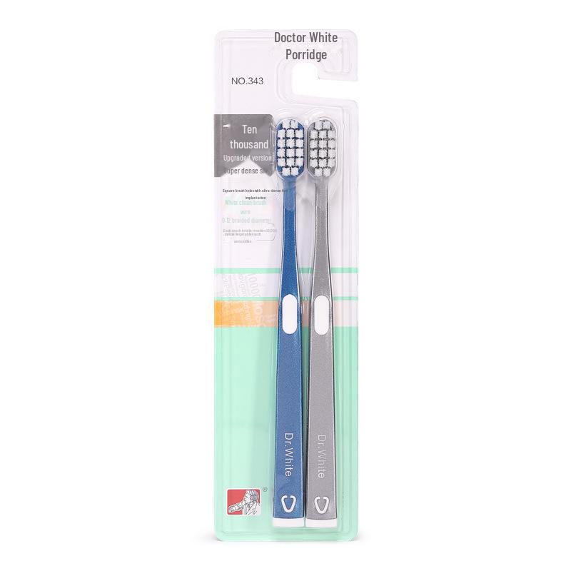 Doctor White Ultra Soft Toothbrush 10,000 Bristles for Sensitive Gums, Unisex Large Hole Design