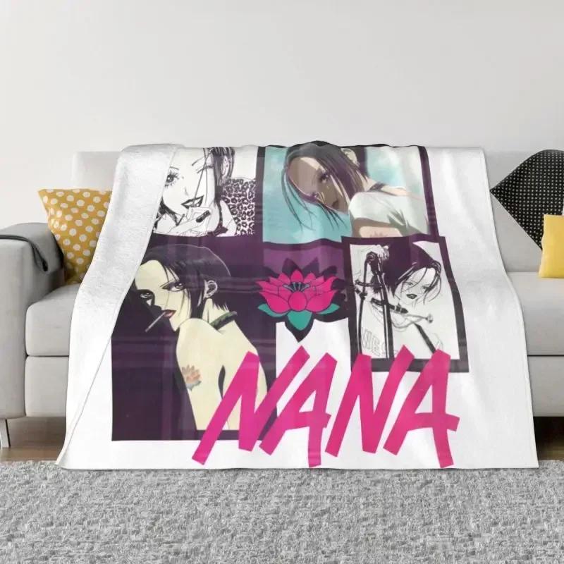 Breathable Soft Flannel Autumn Japanese Harajuku Anime Manga Throw Blanket for Couch Office Bedding Nana Osaki Blankets