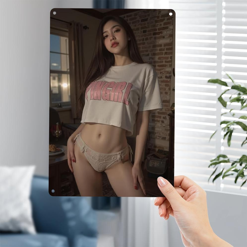 Artă de perete din fier rezistentă la intemperii, Placă metalică florală 2D pentru decor interior exterior grădină curte, 20x30cm Panou agățat pre-găurit,