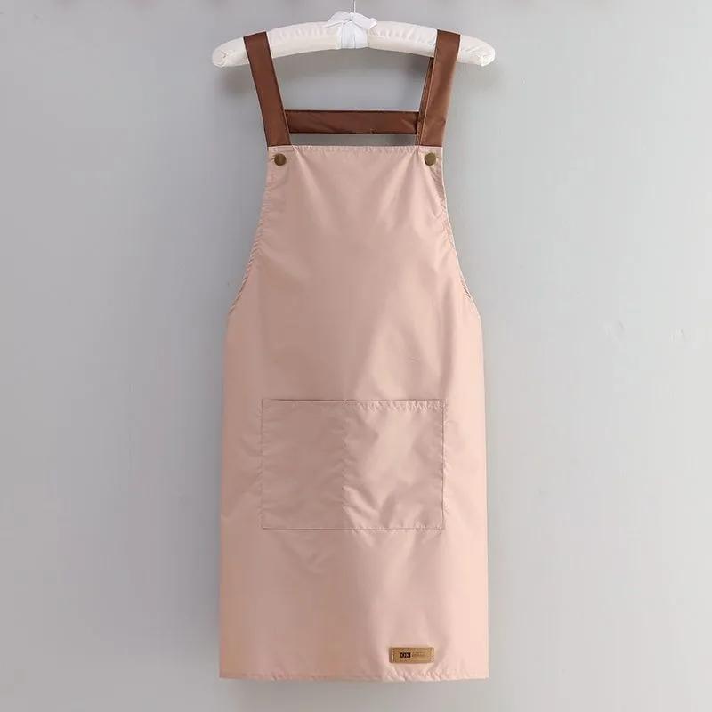 

New Waterproof Apron for Kitchen Household Oil Resistant Restaurant Workwear Catering Industry Men s Women s Thin Design рожевий