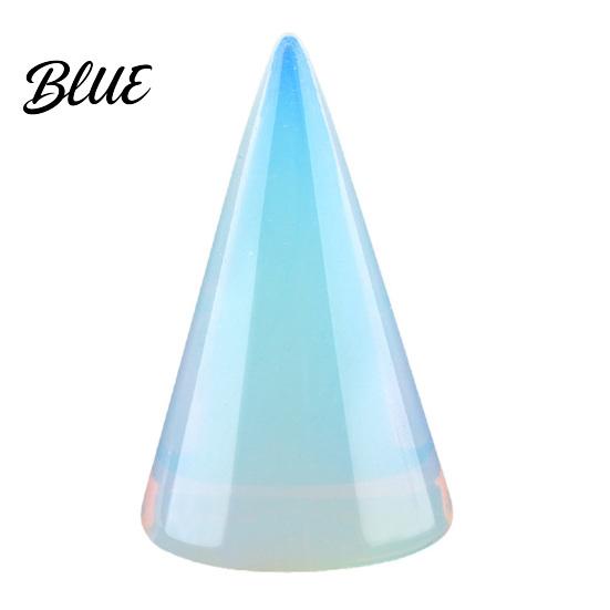 Cone Shaped Ring Holder Crystal Natural Stone Stand Elegant Shape