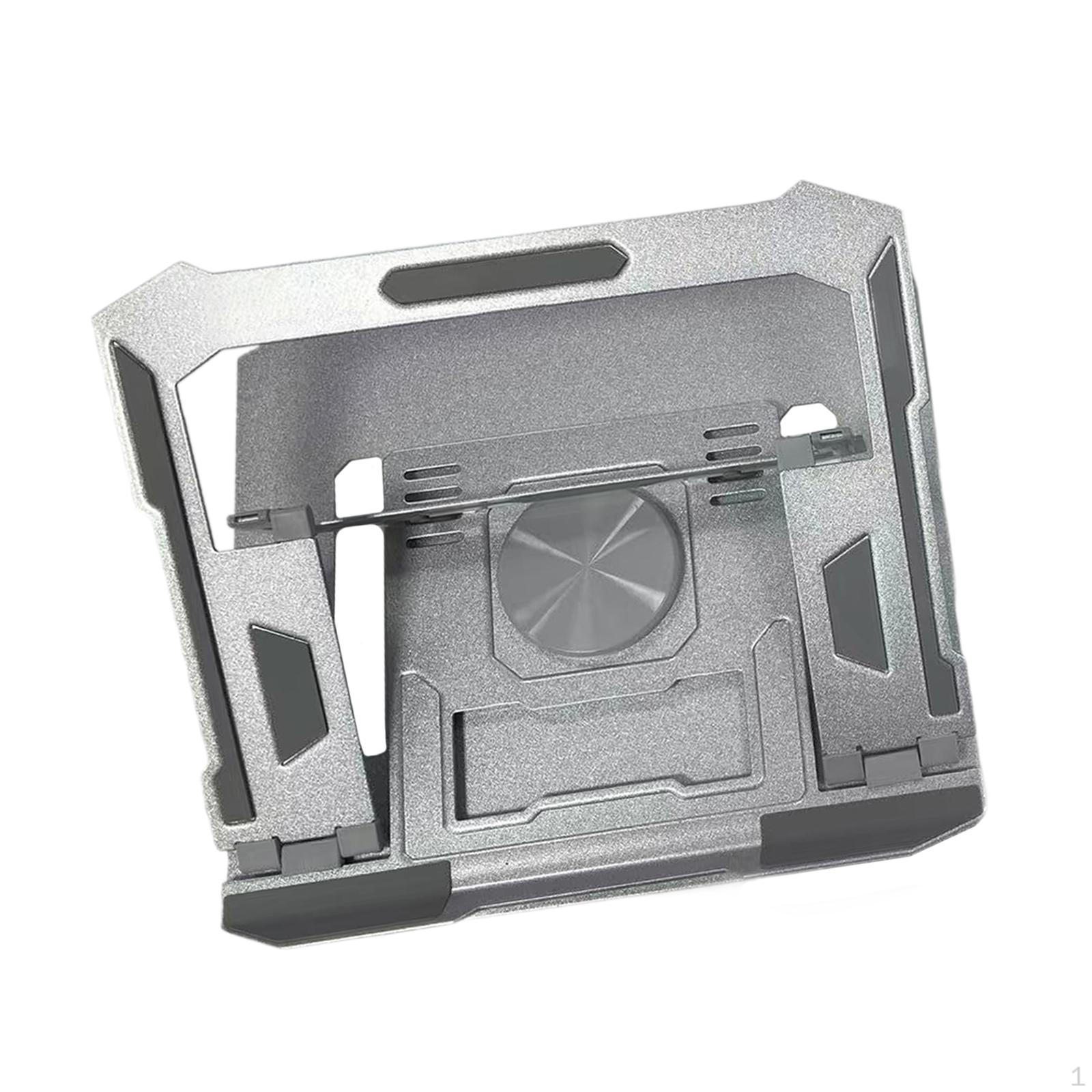 

Foldable Laptop Stand Computer Ergonomic 4 Level Height Adjustable Holder Rack Riser Base for срібний