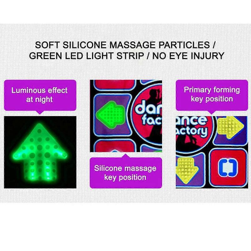 Luminous Dancing Mat Computer TV-use Running Game Somatosensory Double Wireless