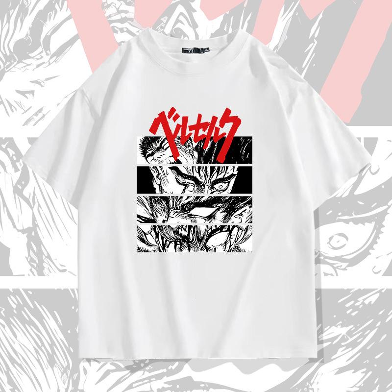 Summer new sword style legend printed men's T-shirt Short sleeve T-shirt 100% cotton loose trend top pattern T-shirt