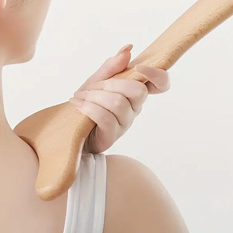 Beech Wood Full Body Gua Sha Board & Massager Set