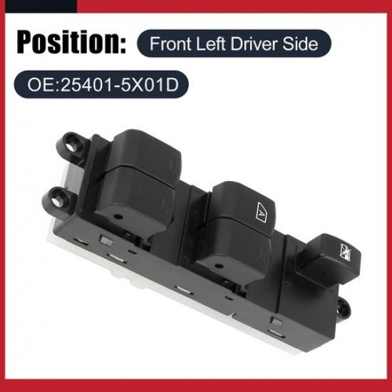 Pack of 1 For Nissan Navara D22 1997-2005 Power Window Switch LH 25401-5X01D