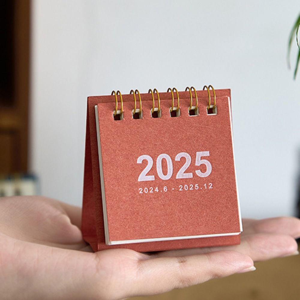 Home Decoration Mini Calendar Thick Paper Desktop Decorations 2025 Daily Planner