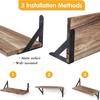 4 Stück/Set Holz Schweberegal, Wandmontiertes Lagerregal Display Organizer Für Schlafzimmer Badezimmer Küche Haus Wandregal Ständer.