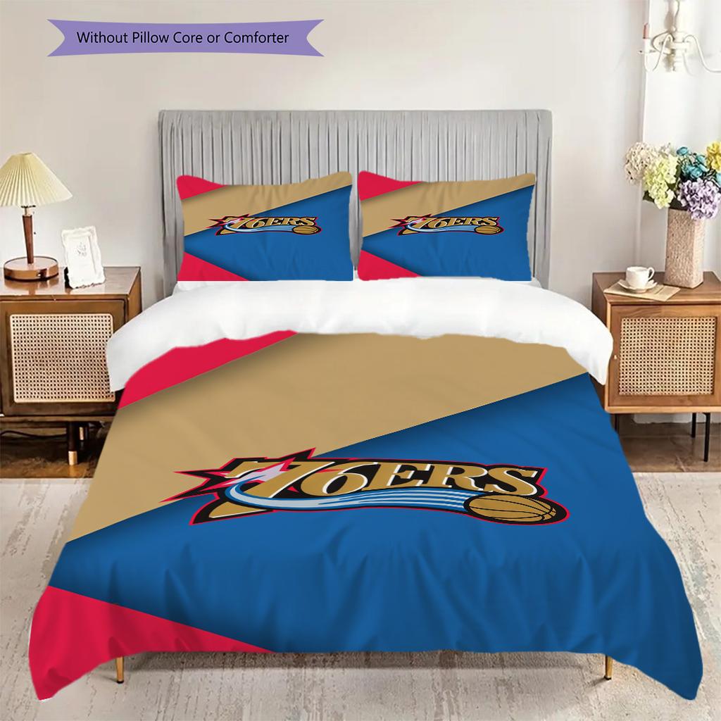 Philadelphia Ers Team Spirit Bedding(1 * Duvet Cover + 2 * Pillowcase, Without core)Soft and Comfortable Christmas Birthday Gift