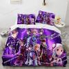 Sword Art Online Bedding Set Printed Single Comforter Quilt Bed Cover Duvet Cover Pillow Case 3 Pieces Sets Kids Adult Size