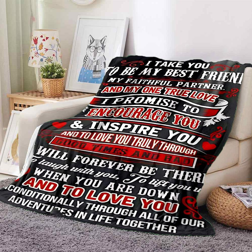 1pc Friendship Quote Blanket - Perfect Gift for Birthdays, Christmas & Halloween- Soft, Warm & Versatile yy250909143