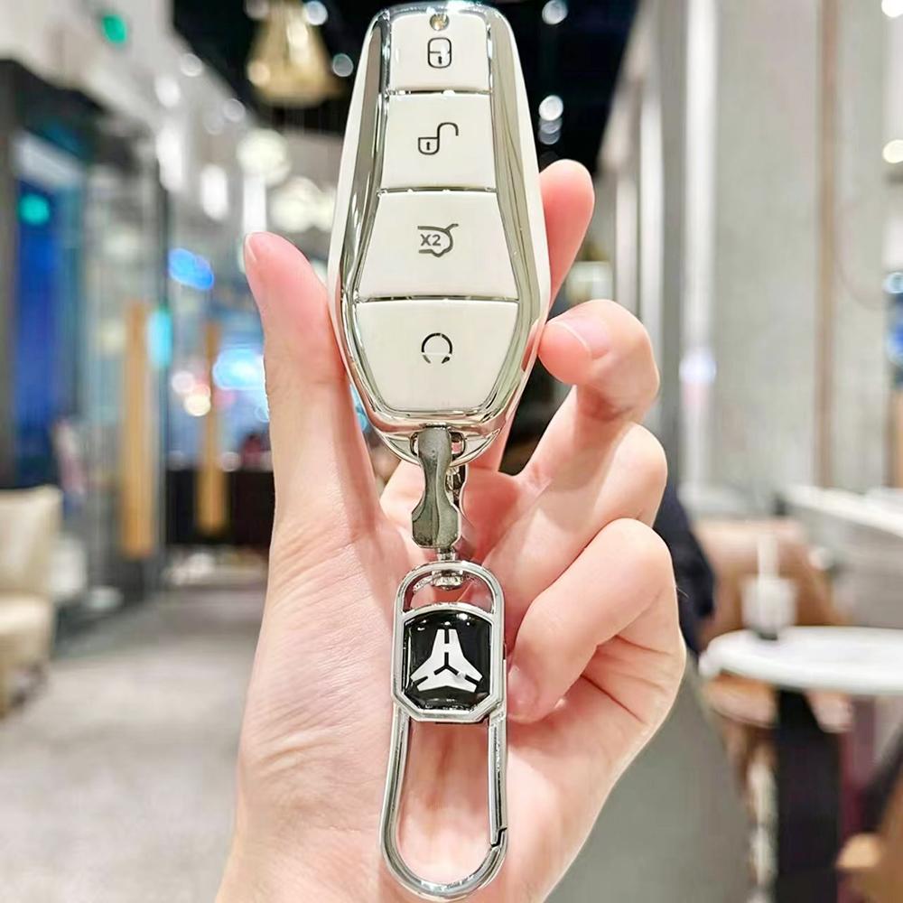 Tpu Remote Fob Holder For Byd Song Plus Atto 3 Han Ev Tang Dm Qin Seal Dolphin Car Key Case Cover Shell Keychain Accessories