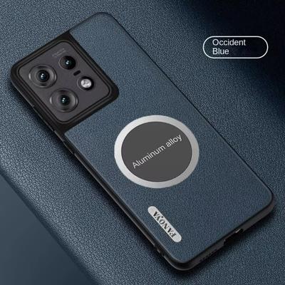 Luxus-Business-Magsafe-Lederhülle für Motorola Edge 50 40 30 Fusion X50 Ultra Pro S50 Neo G85 G54 G34 G24 G14 G04, magnetische PU-Haut, stoßfeste Abdeckung