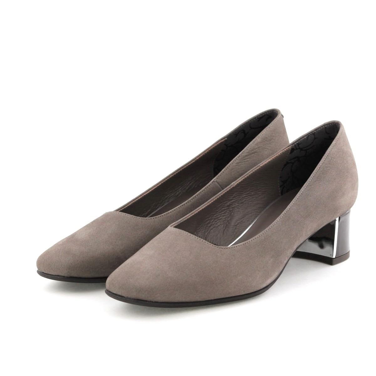 

HIMIKO / Himiko / Square Toe Metal Plate Heel Pumps / 641312D Gray 265