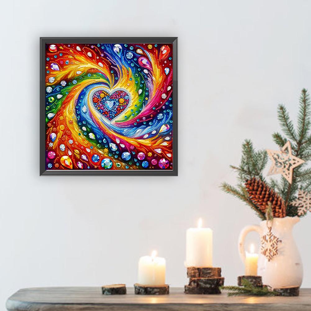Flower 5D DIY Special Shape Crystal Partial Diamond Painting Kit Home Wall Decor